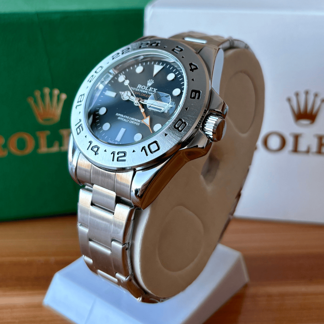 Rlx Explorer II | Oyster Chain | Stainless Steel | Black Dia - Image 3