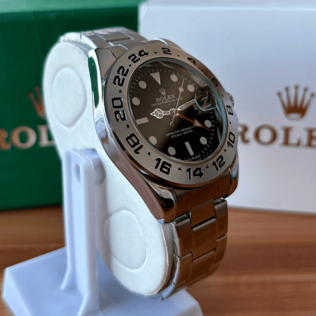 Rlx Explorer II | Oyster Chain | Stainless Steel | Black Dia - Image 4