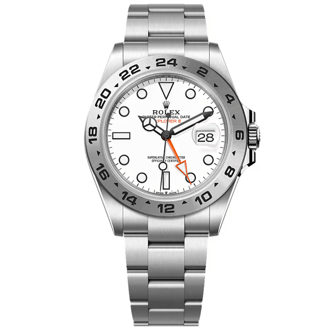 Rlx Explorer II | Oyster Chain | Stainless Steel | White Dial