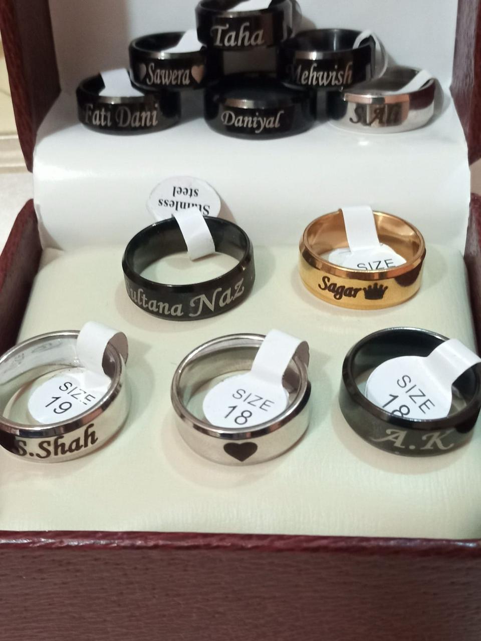 Customized Name Engrave Ring/Challa - Image 2